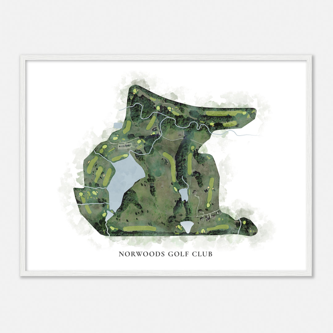 Print of Norwoods Golf Club Classic Map