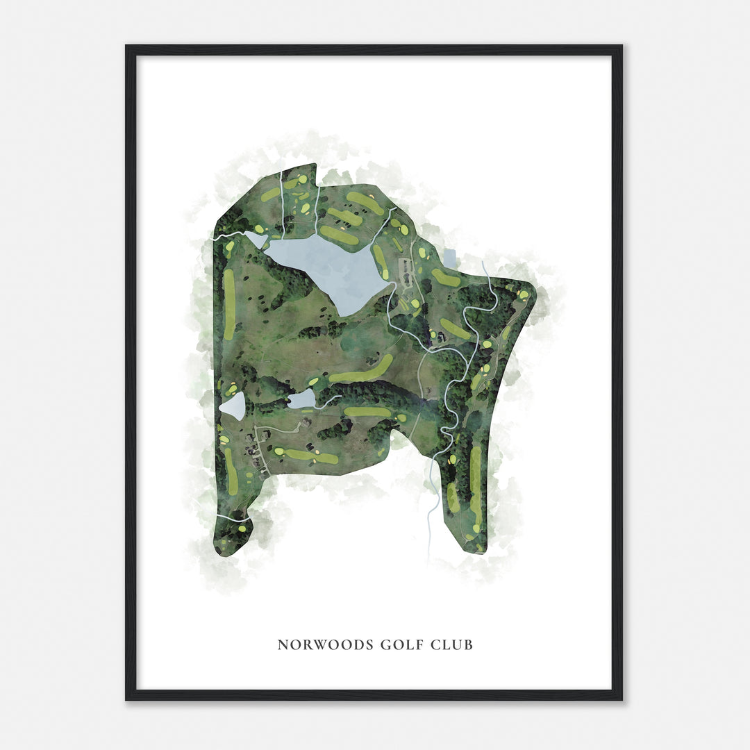 Print of Norwoods Golf Club Classic Map