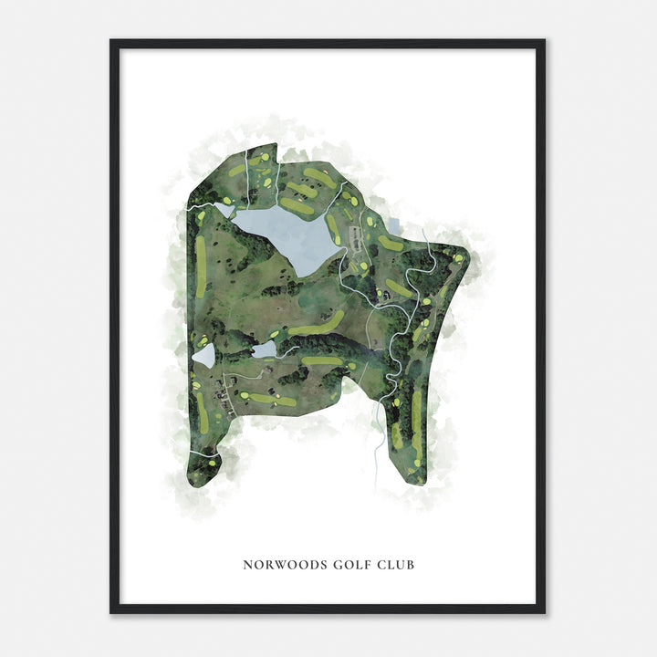 Print of Norwoods Golf Club Classic Map