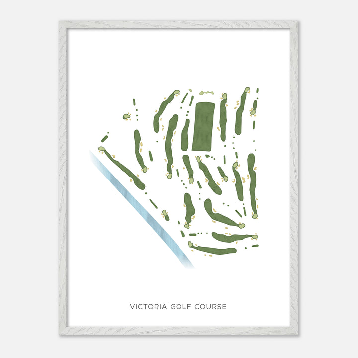 Print of Victoria Golf Course Modern Map