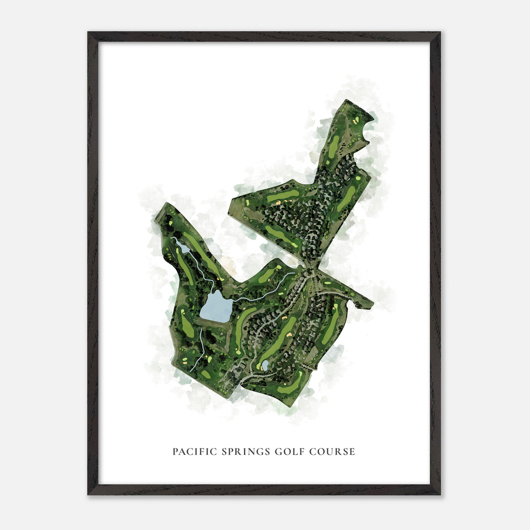 Print of Pacific Springs Golf Course Classic Map