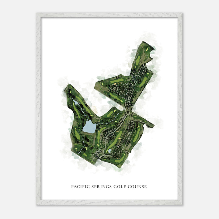 Print of Pacific Springs Golf Course Classic Map