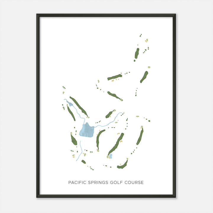 Print of Pacific Springs Golf Course Modern Map