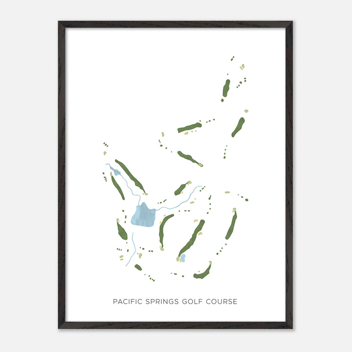 Print of Pacific Springs Golf Course Modern Map