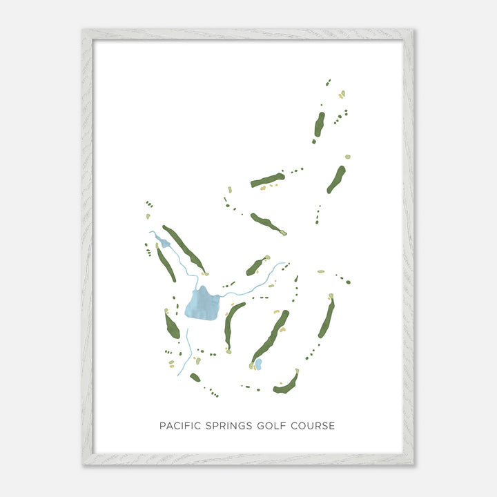 Print of Pacific Springs Golf Course Modern Map