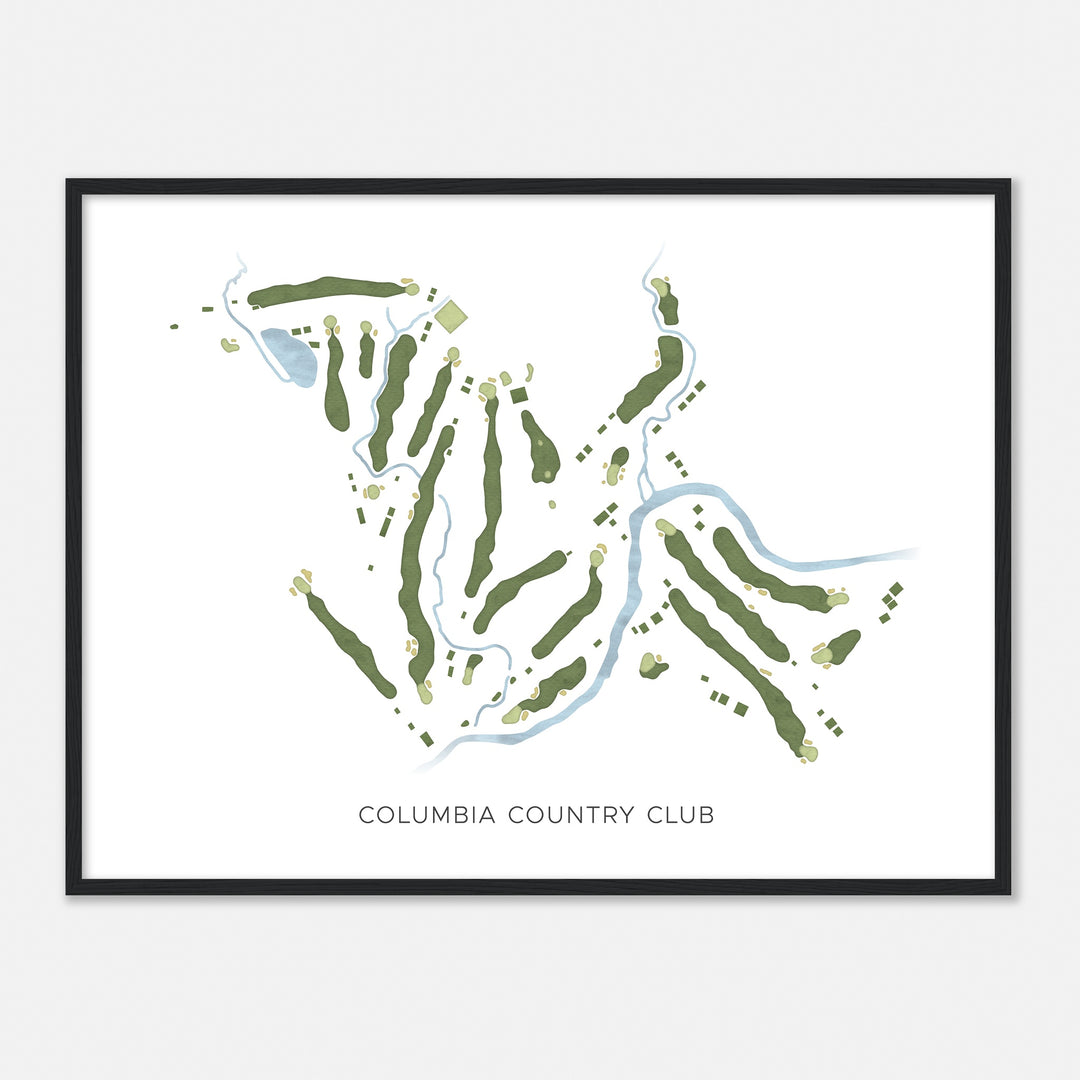 Print of Columbia Country Club Modern Map