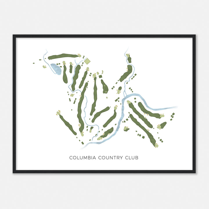 Print of Columbia Country Club Modern Map