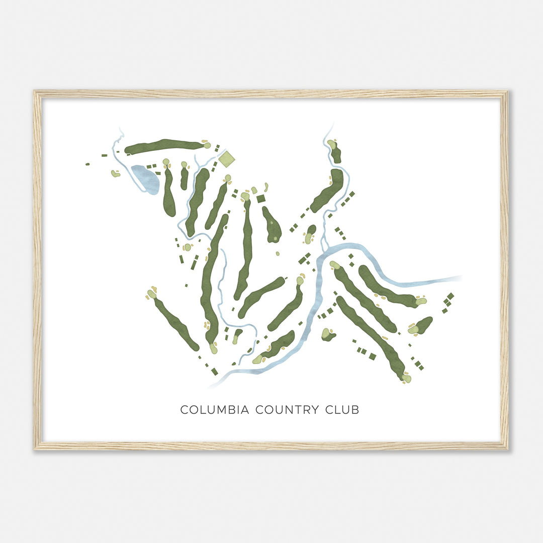 Print of Columbia Country Club Modern Map