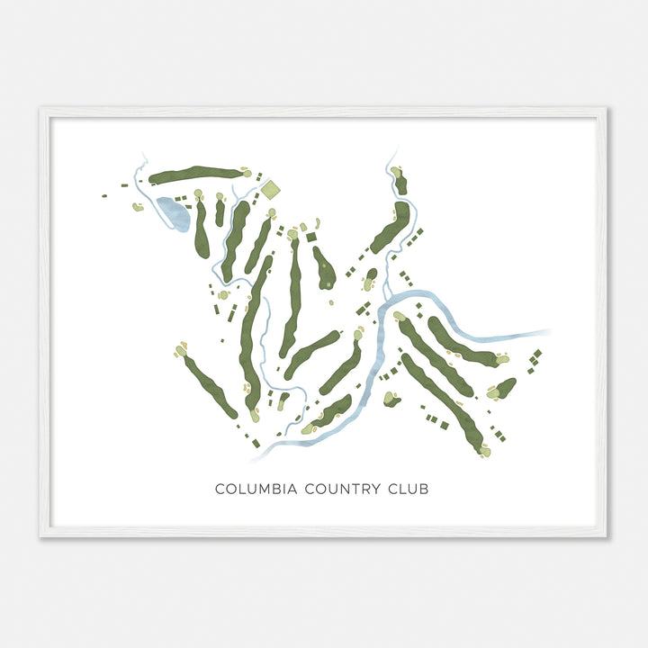 Print of Columbia Country Club Modern Map