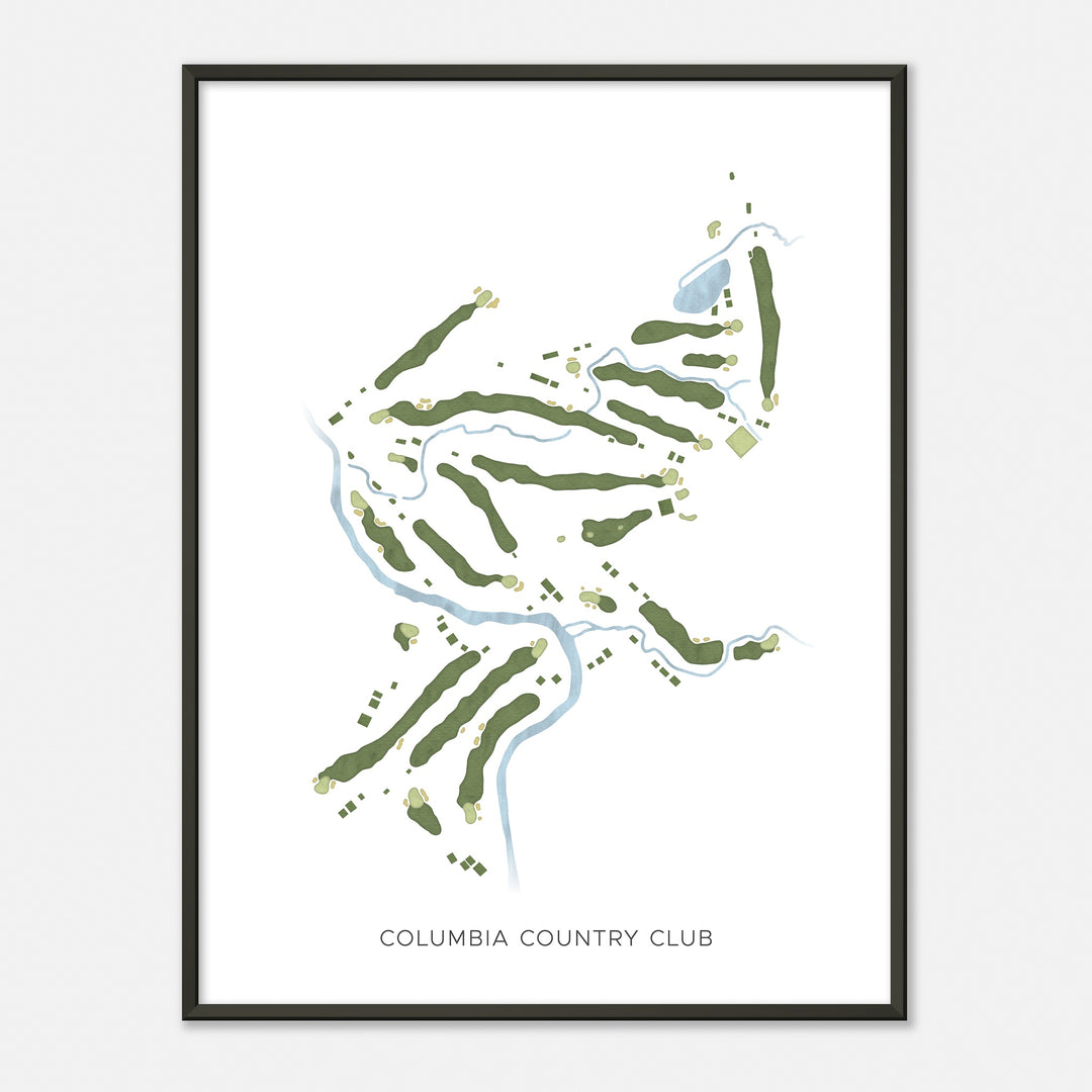 Print of Columbia Country Club Modern Map