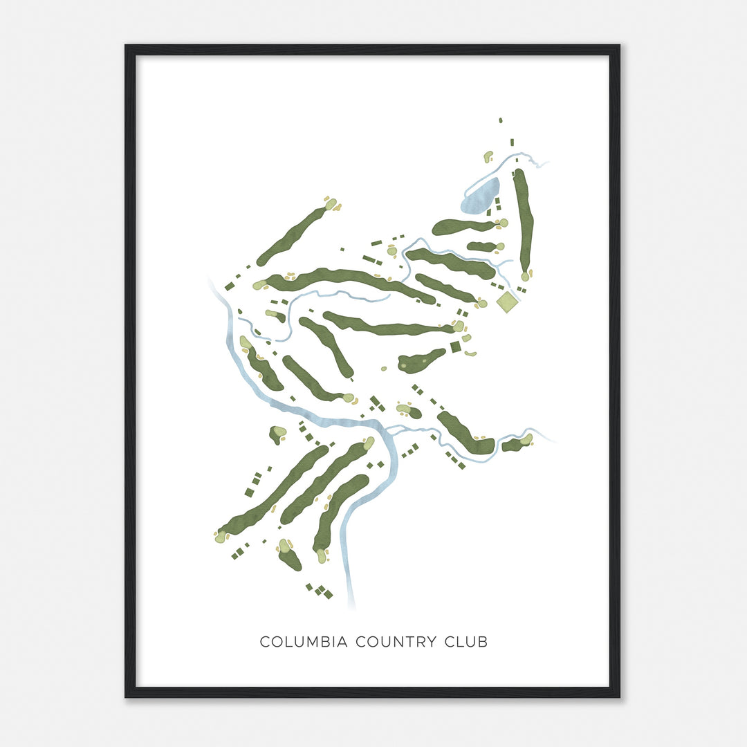 Print of Columbia Country Club Modern Map