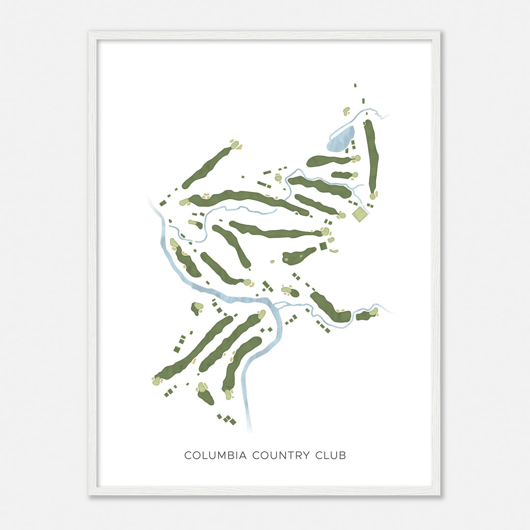 Print of Columbia Country Club Modern Map