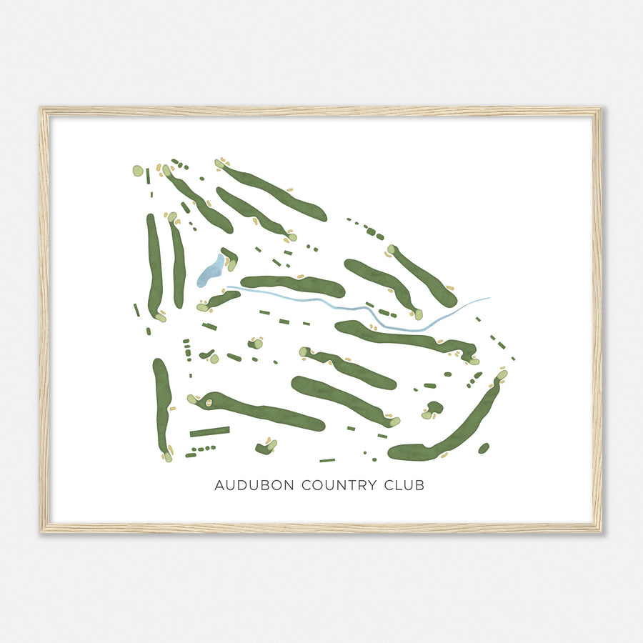 Print of Audubon Country Club Modern Map