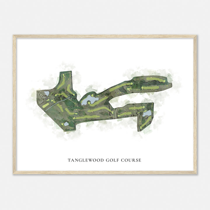 Print of Tanglewood Golf Course Classic Map