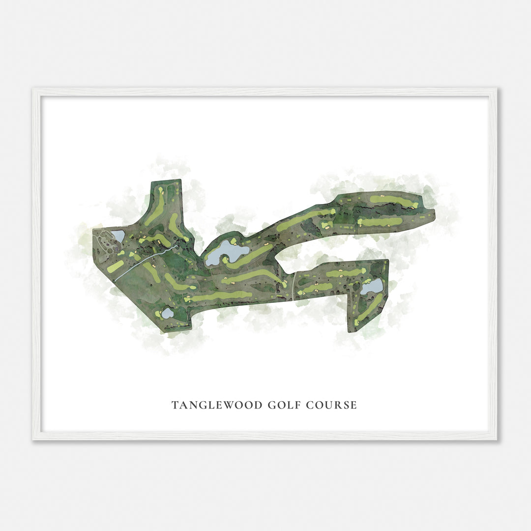 Print of Tanglewood Golf Course Classic Map