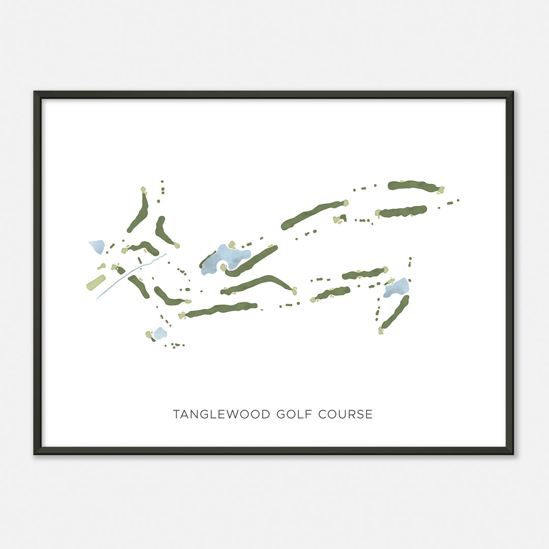 Print of Tanglewood Golf Course Modern Map