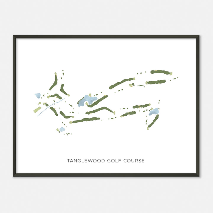 Print of Tanglewood Golf Course Modern Map