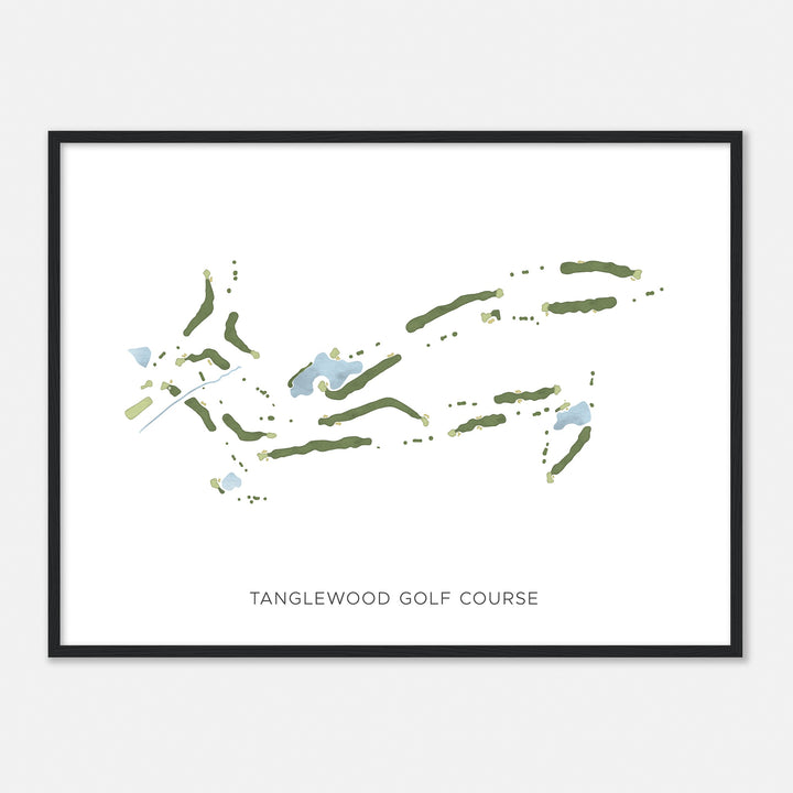 Print of Tanglewood Golf Course Modern Map