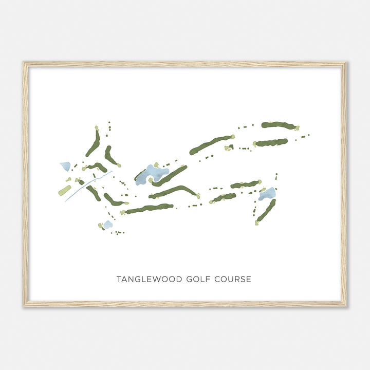 Print of Tanglewood Golf Course Modern Map