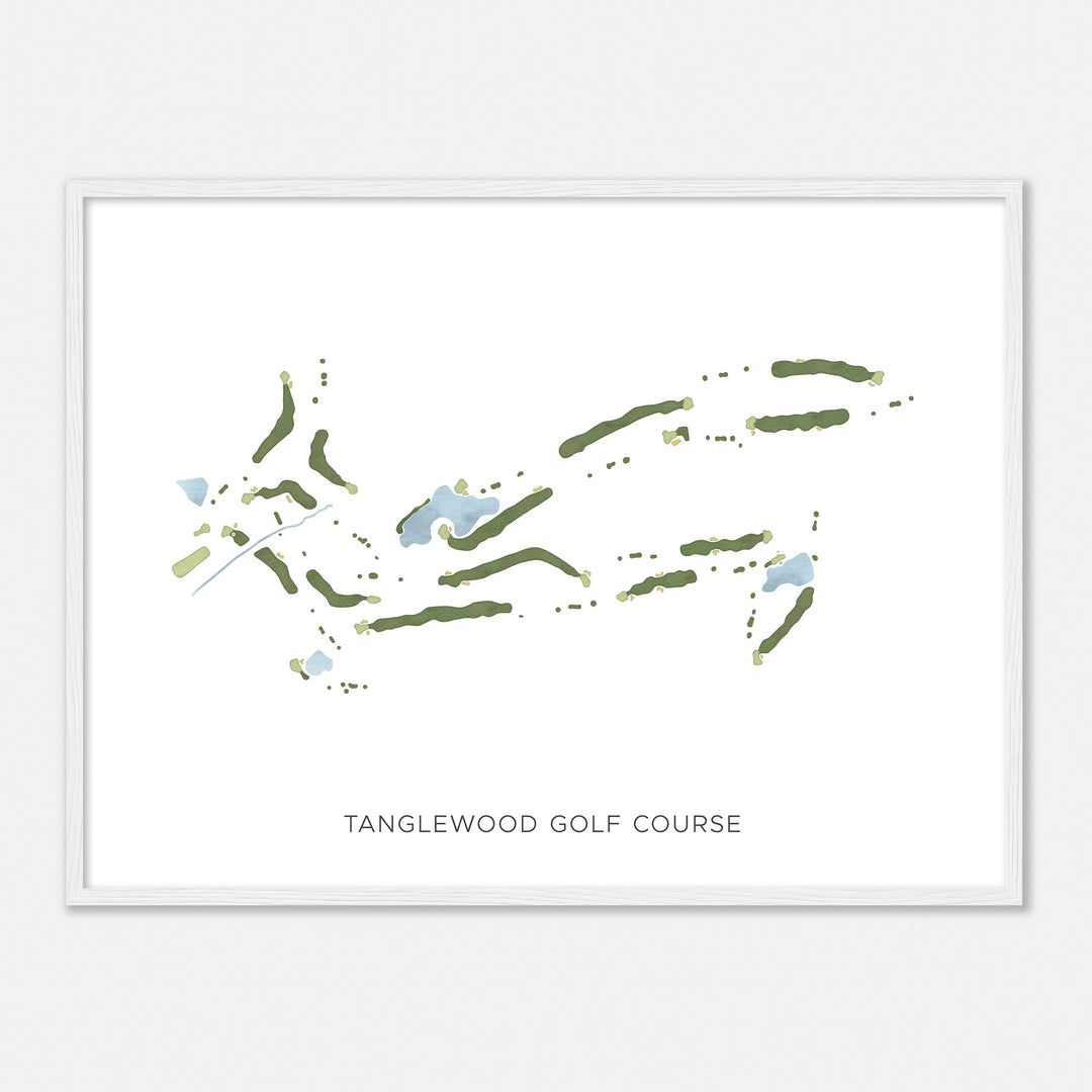 Print of Tanglewood Golf Course Modern Map