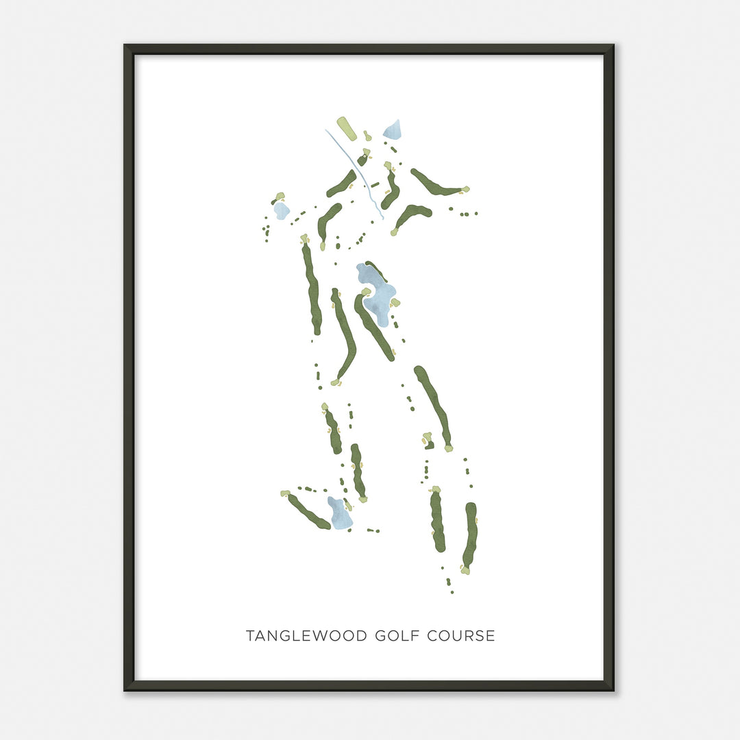 Print of Tanglewood Golf Course Modern Map