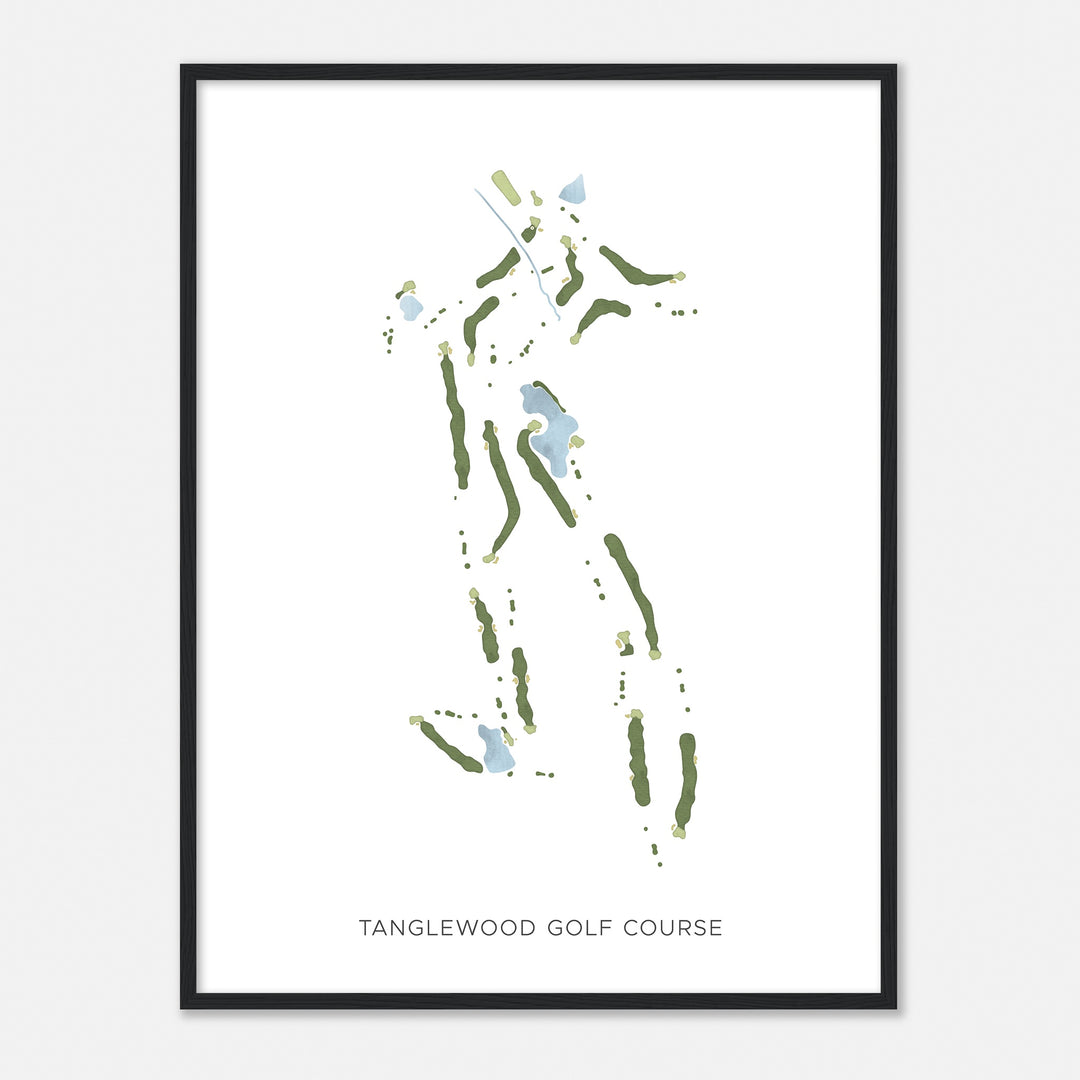 Print of Tanglewood Golf Course Modern Map