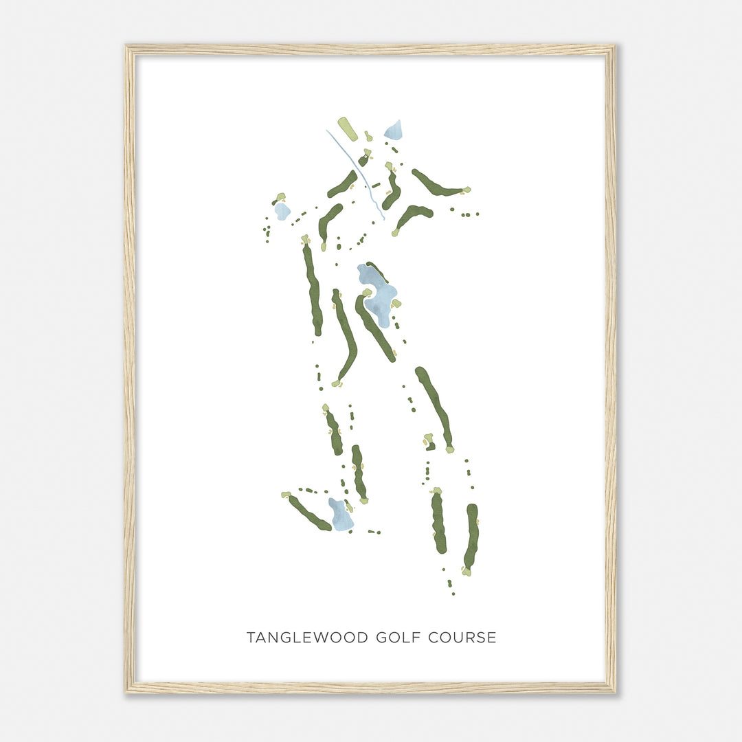 Print of Tanglewood Golf Course Modern Map