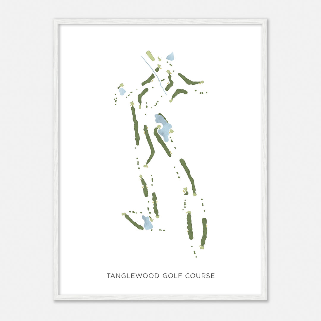 Print of Tanglewood Golf Course Modern Map