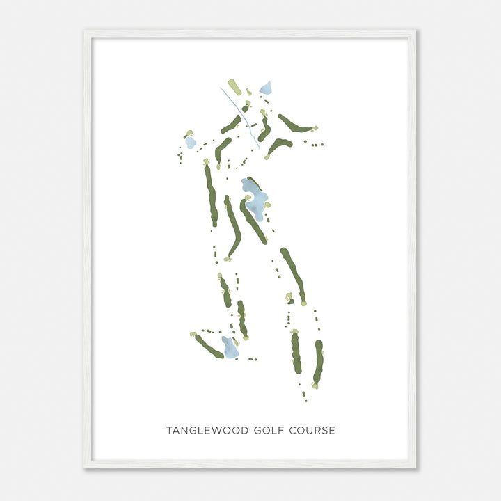 Print of Tanglewood Golf Course Modern Map