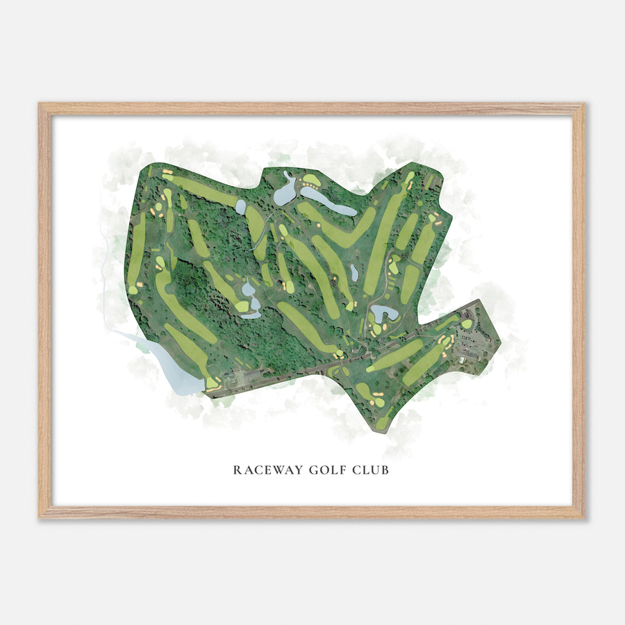 Print of Raceway Golf Club Classic Map