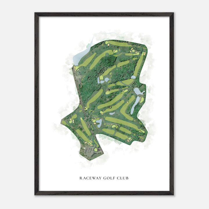 Print of Raceway Golf Club Classic Map