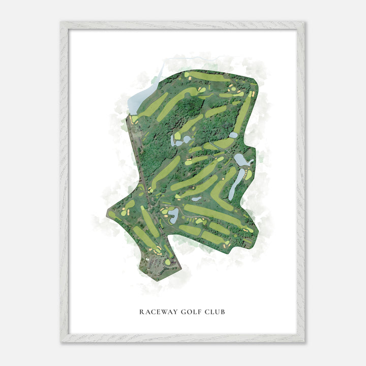 Print of Raceway Golf Club Classic Map