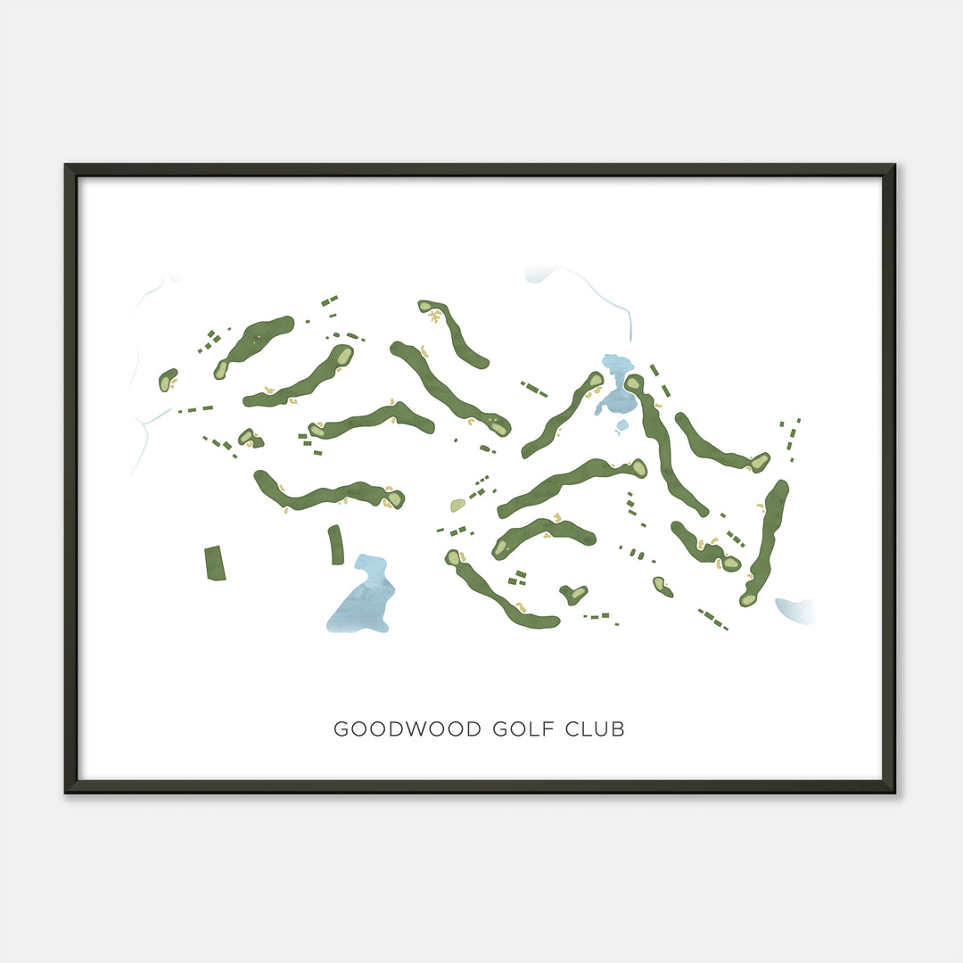 Print of Goodwood Golf Club Modern Map