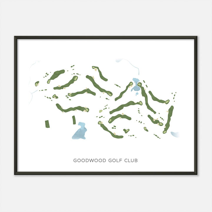 Print of Goodwood Golf Club Modern Map