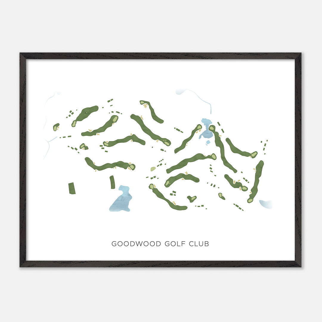 Print of Goodwood Golf Club Modern Map