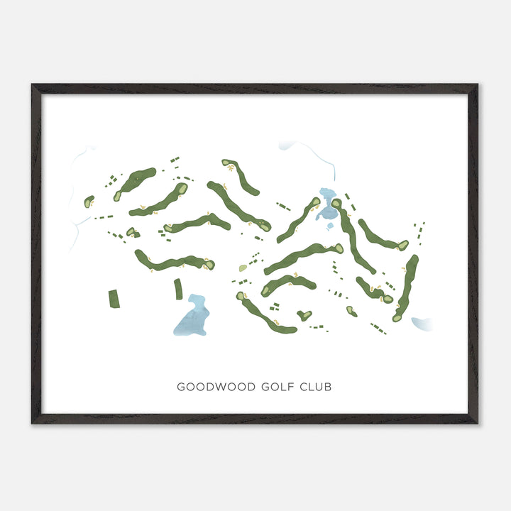 Print of Goodwood Golf Club Modern Map