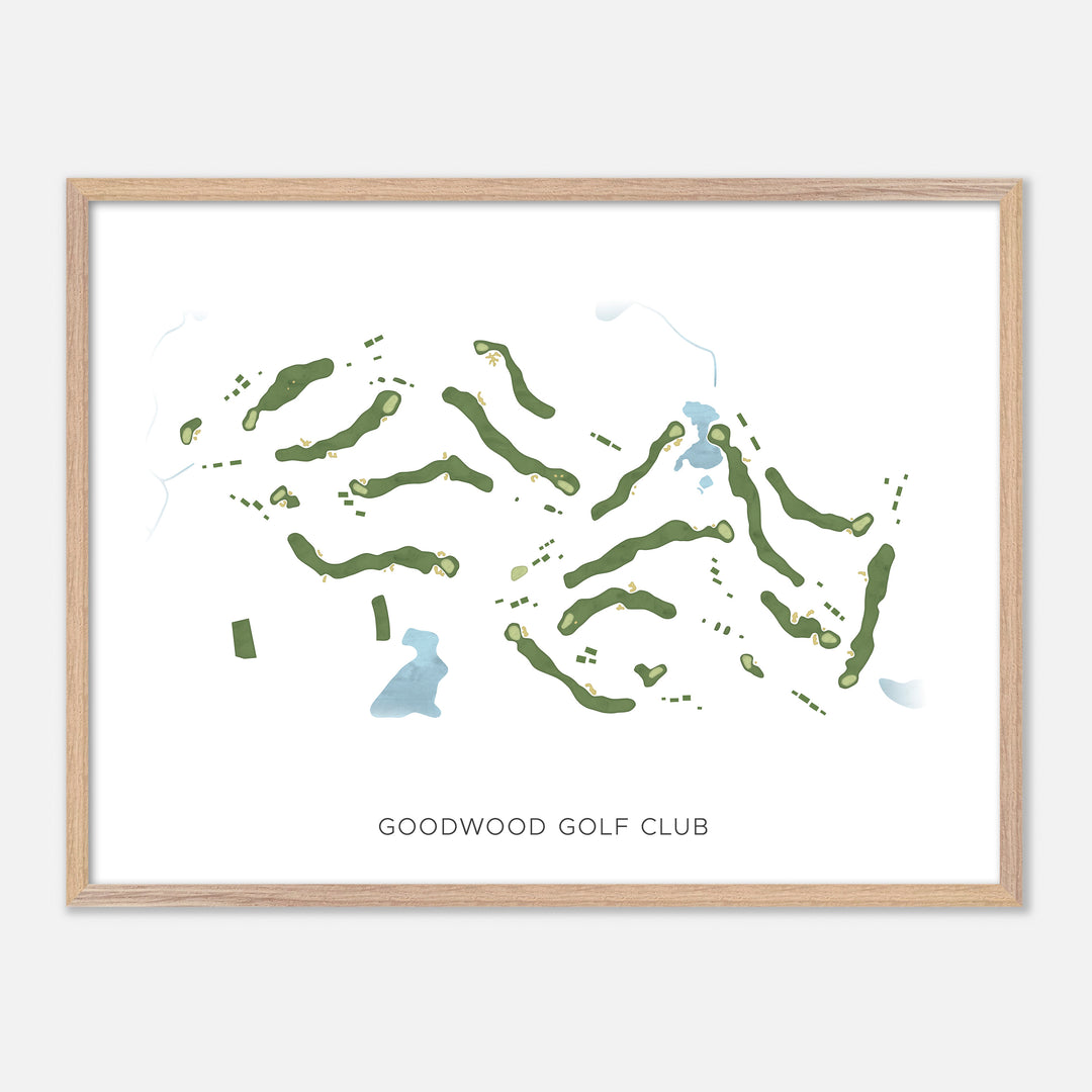 Print of Goodwood Golf Club Modern Map