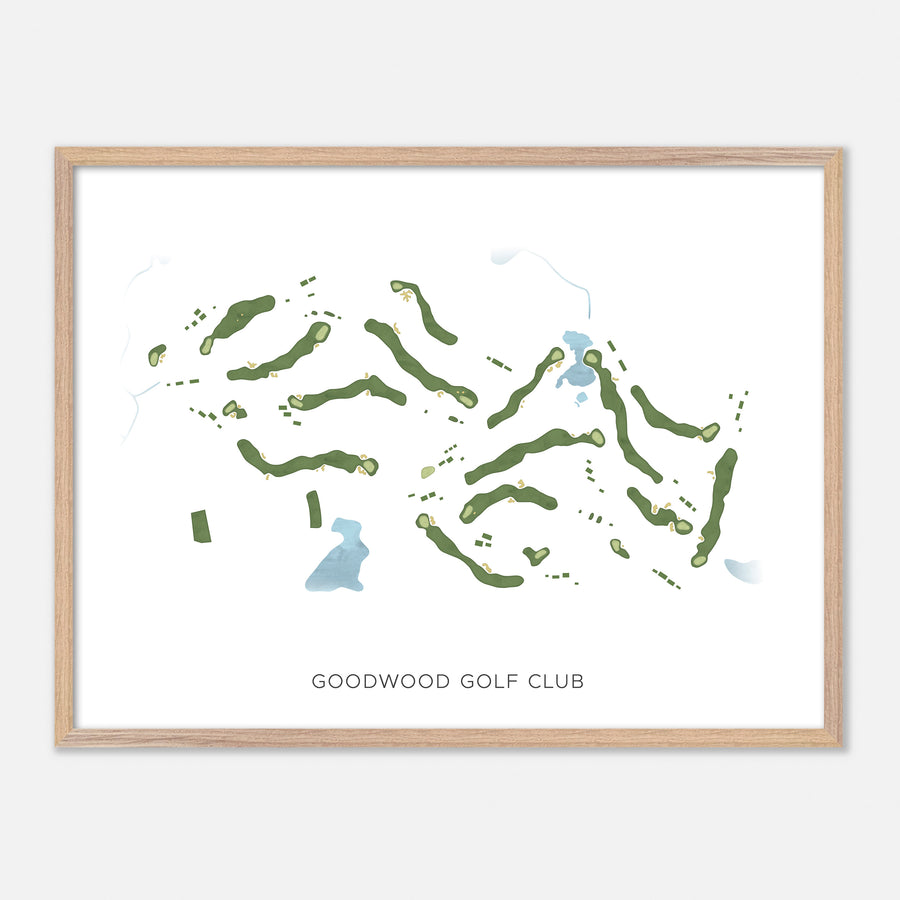 Print of Goodwood Golf Club Modern Map