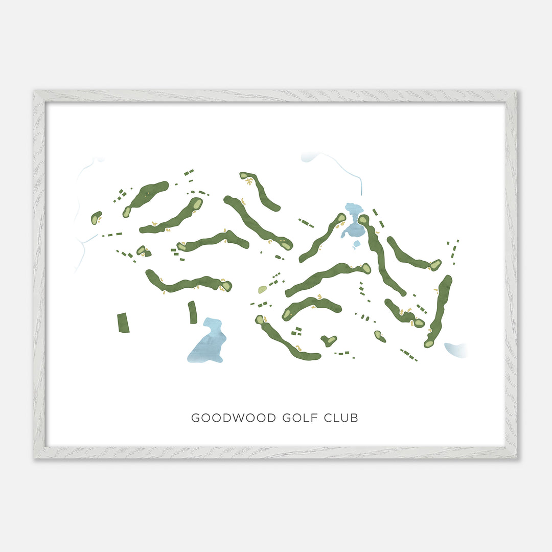 Print of Goodwood Golf Club Modern Map