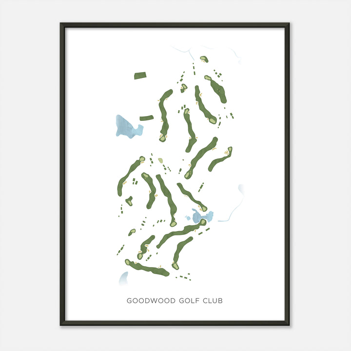 Print of Goodwood Golf Club Modern Map