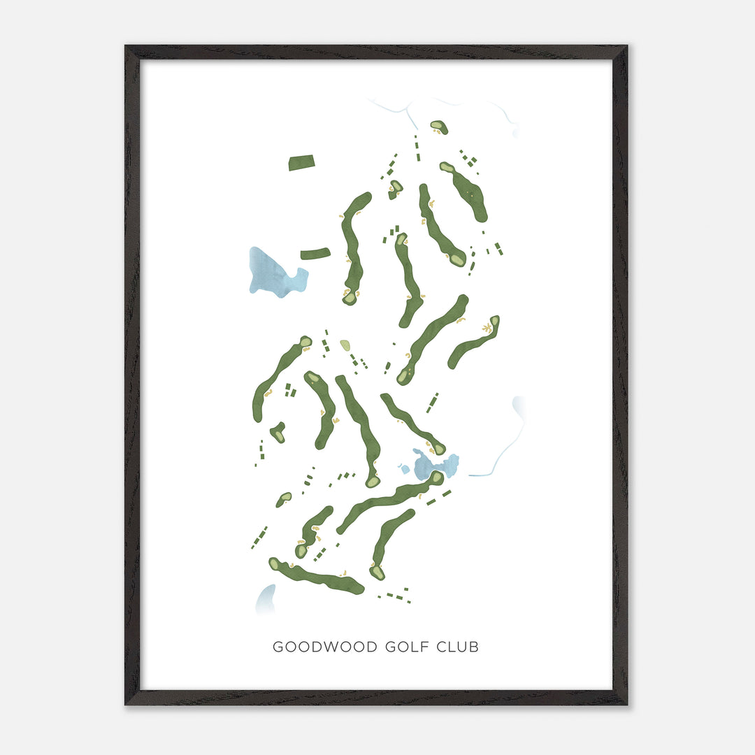 Print of Goodwood Golf Club Modern Map