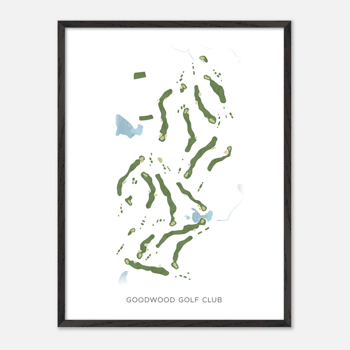 Print of Goodwood Golf Club Modern Map