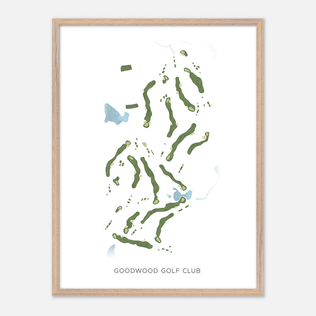 Print of Goodwood Golf Club Modern Map