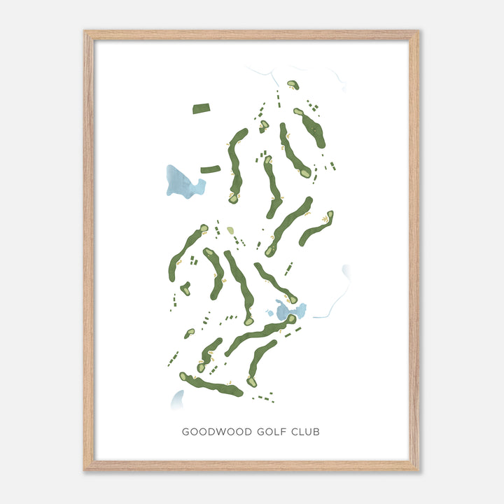 Print of Goodwood Golf Club Modern Map