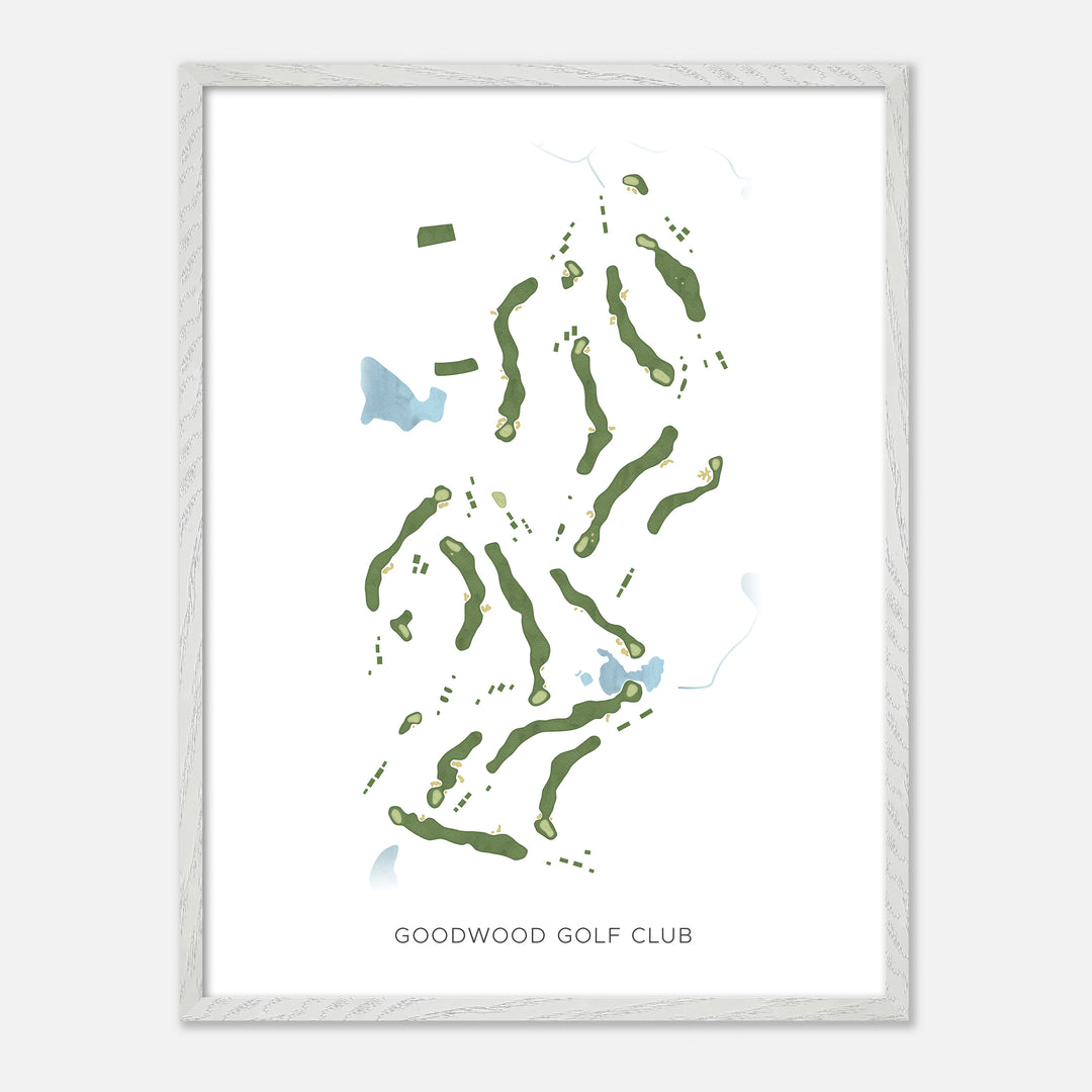 Print of Goodwood Golf Club Modern Map