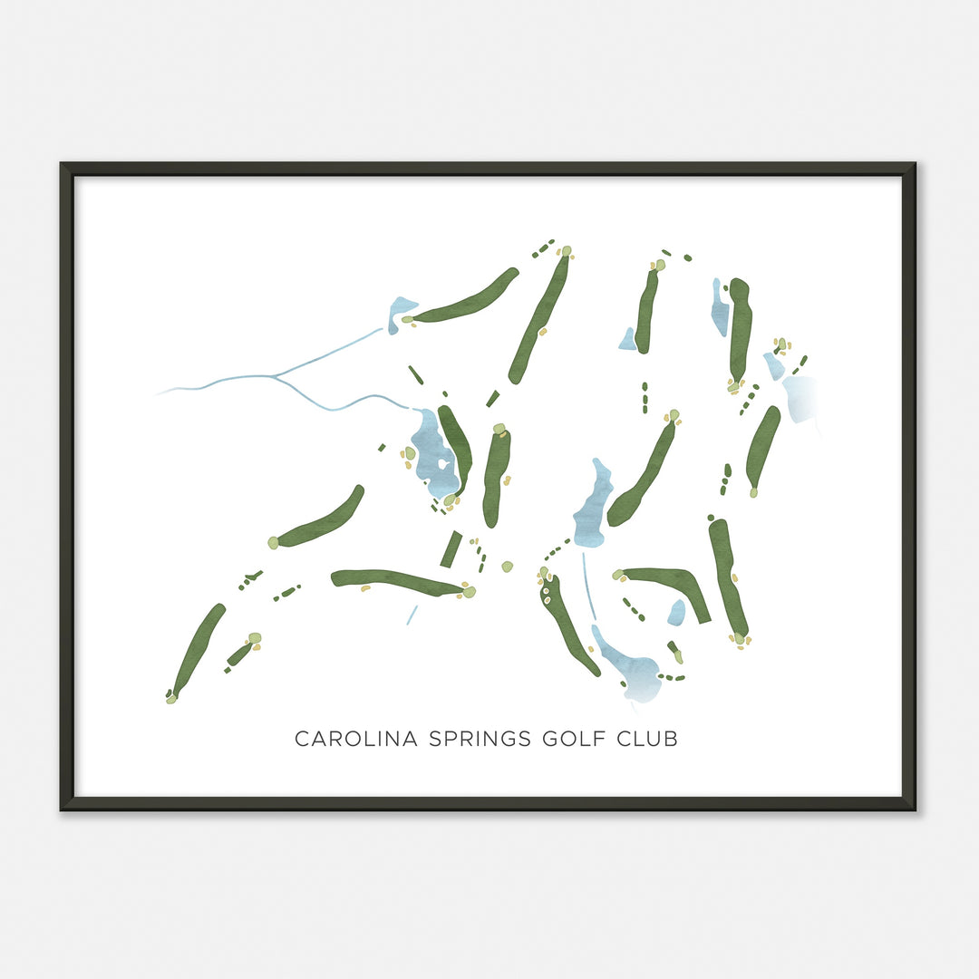 Print of Carolina Springs Golf Club Modern Map