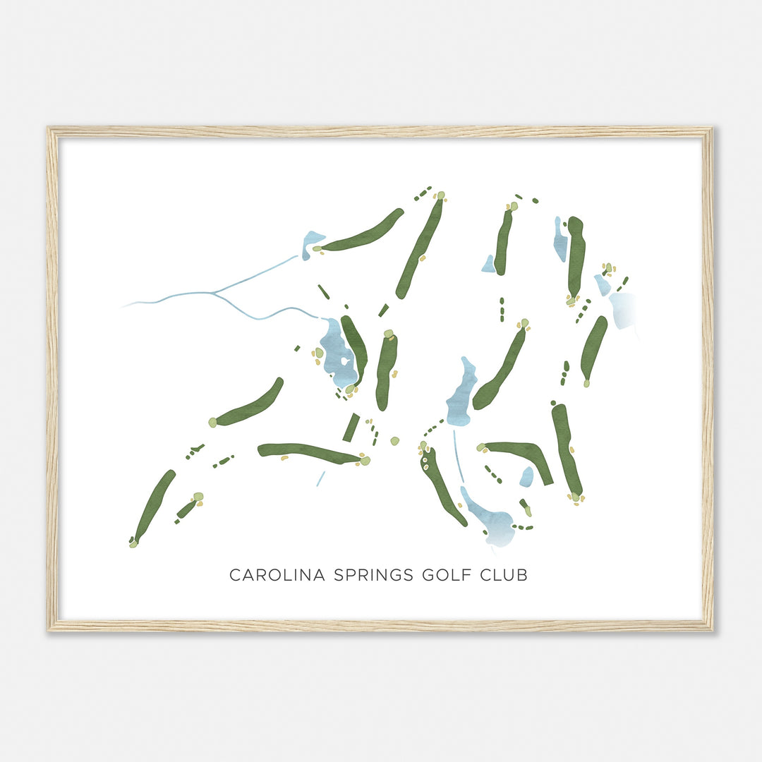 Print of Carolina Springs Golf Club Modern Map