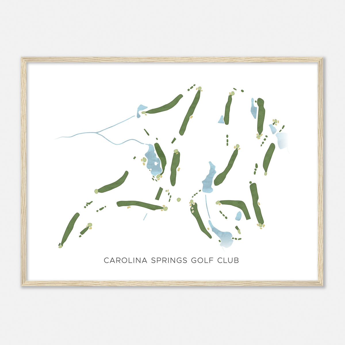 Print of Carolina Springs Golf Club Modern Map