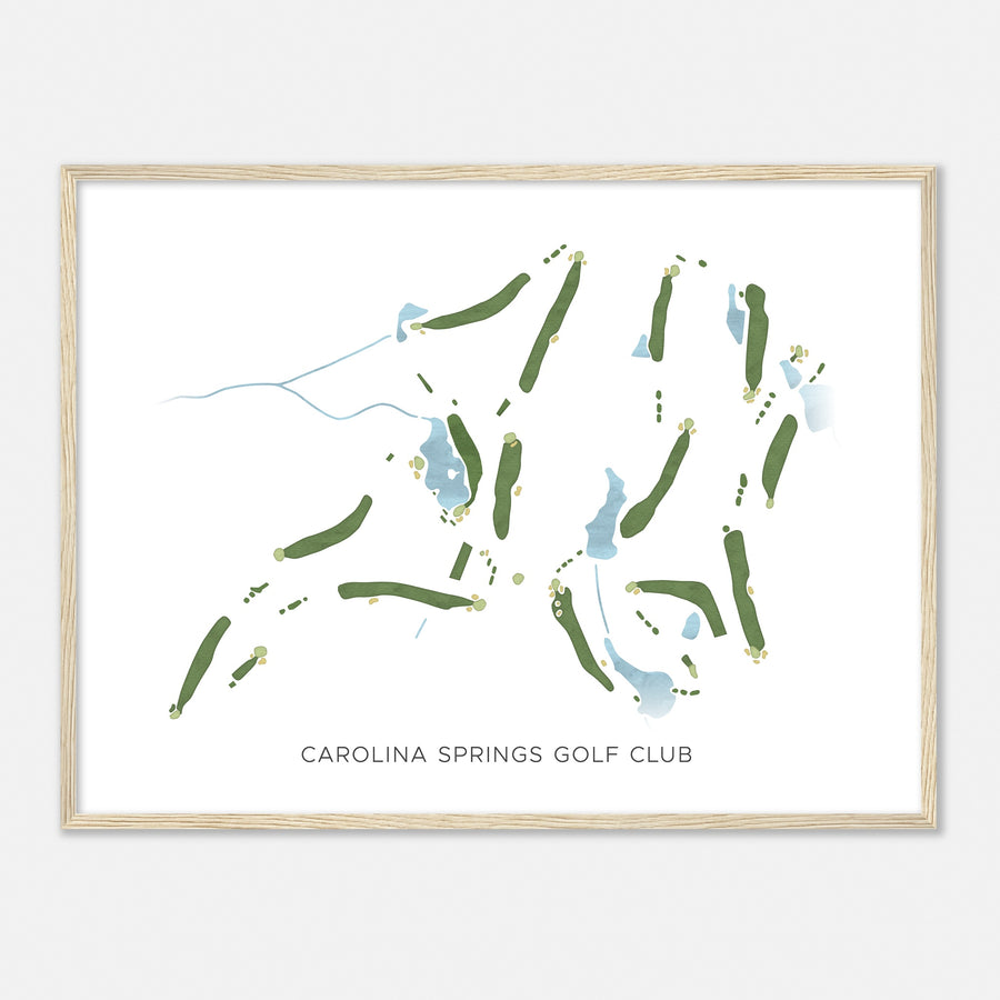Print of Carolina Springs Golf Club Modern Map