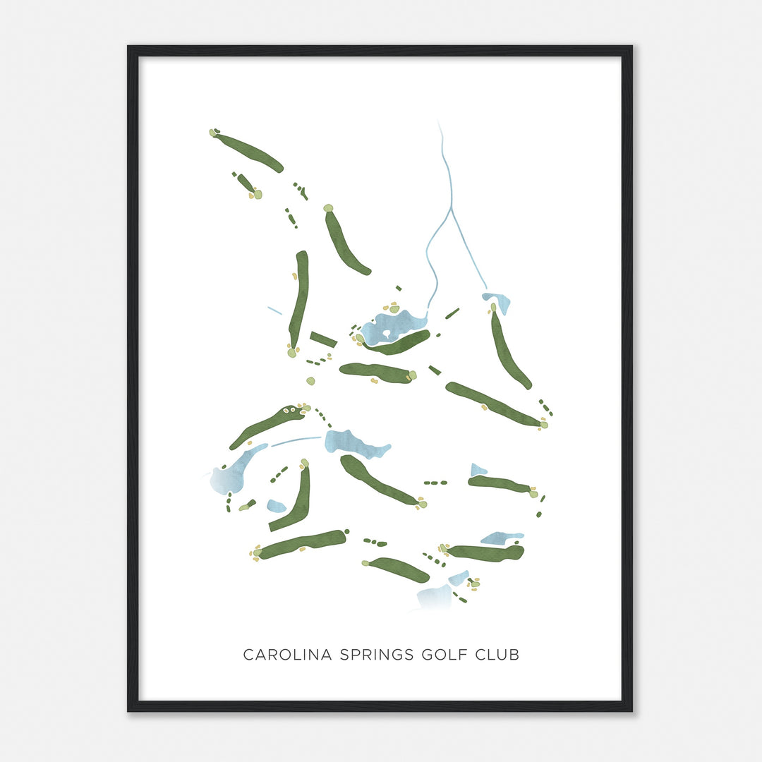 Print of Carolina Springs Golf Club Modern Map